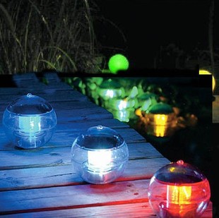 七彩太阳能水漂灯 圆球水漂灯 led水漂灯 公园景观灯 交通环保灯