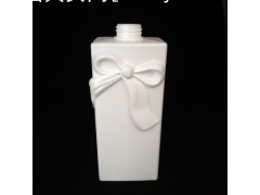 乳白色蝴蝶结洗发水沐浴露护发素瓶子1L 长方形瓶子塑料包材
