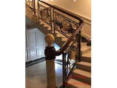 临泉铜楼梯扶手创新设计 新中式别墅楼梯图片