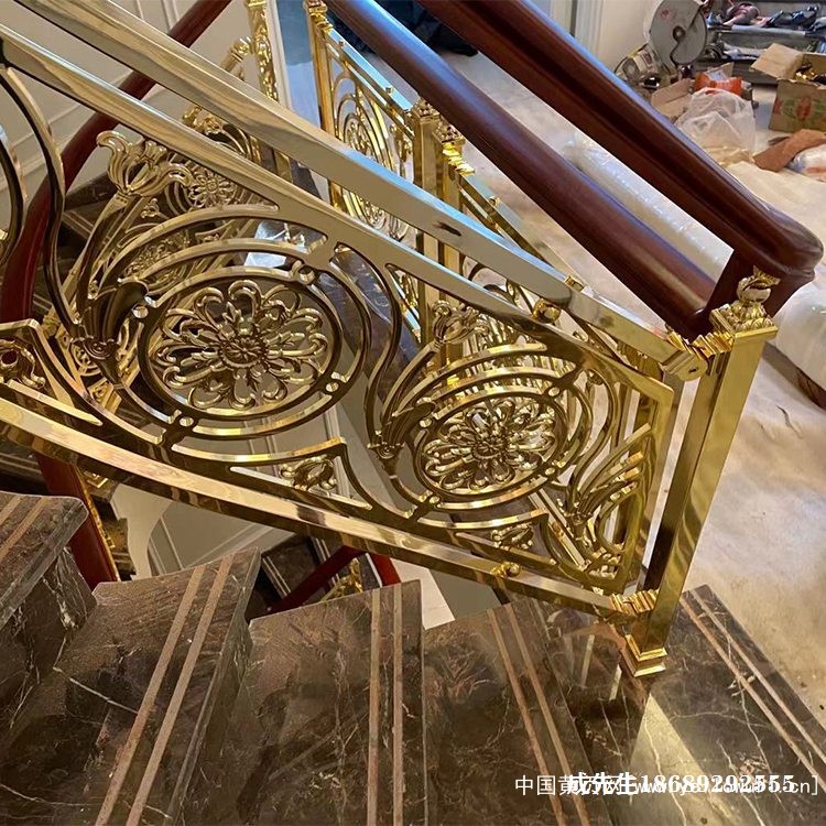 宁波欧式铜雕花楼梯扶手体会镀金的魅力