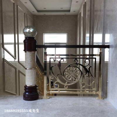 铜制现代金属楼梯扶手厂家质量保证